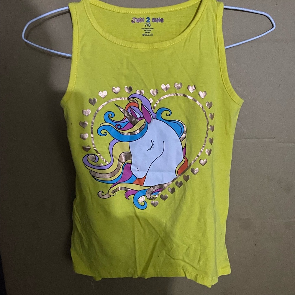 Unicorn Yellow tank top